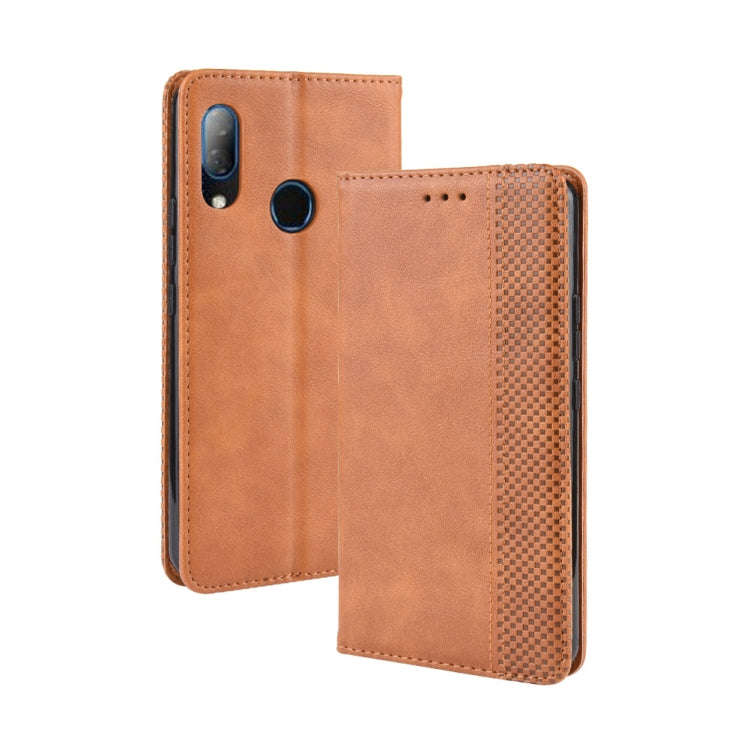 Magnetic Buckle Retro Crazy Horse Texture Horizontal Flip Leather Case for HTC U19E , with Holder...