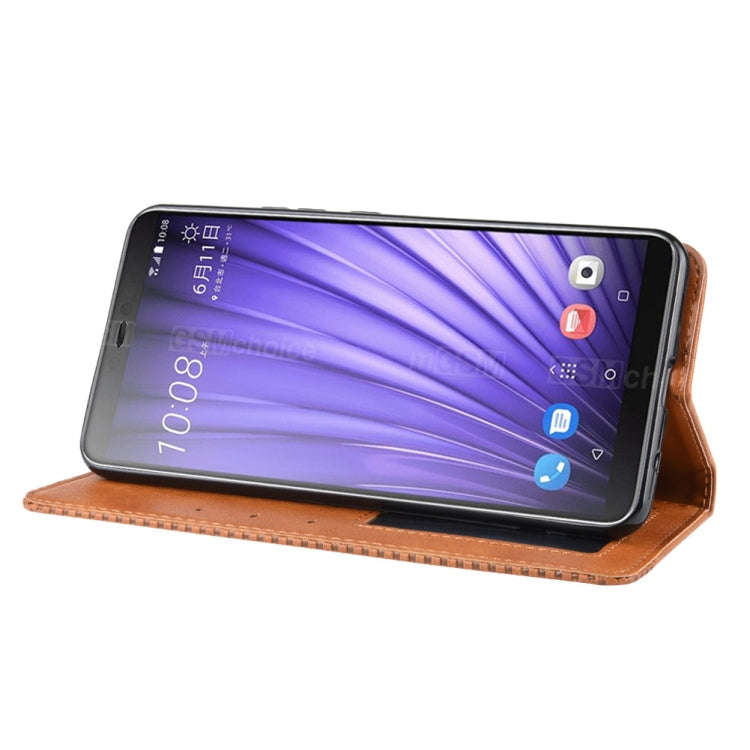 Magnetic Buckle Retro Crazy Horse Texture Horizontal Flip Leather Case for HTC U19E , with Holder...