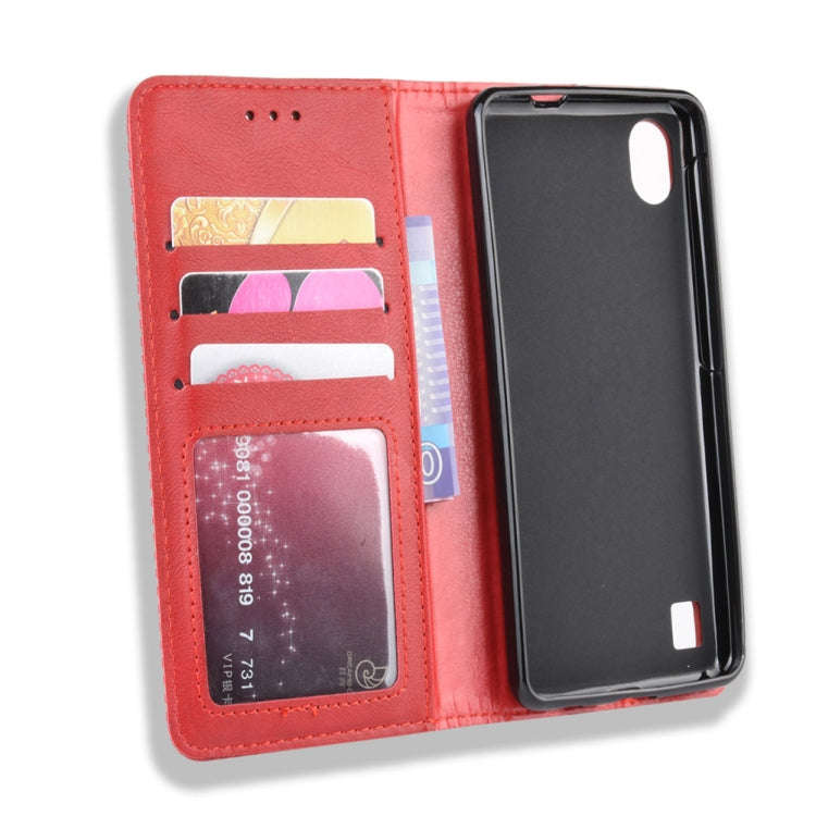Magnetic Buckle Retro Crazy Horse Texture Horizontal Flip Leather Case for ZTE Blade A5 (2019) , ...