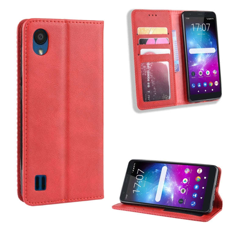 Magnetic Buckle Retro Crazy Horse Texture Horizontal Flip Leather Case for ZTE Blade A5 (2019) , ...