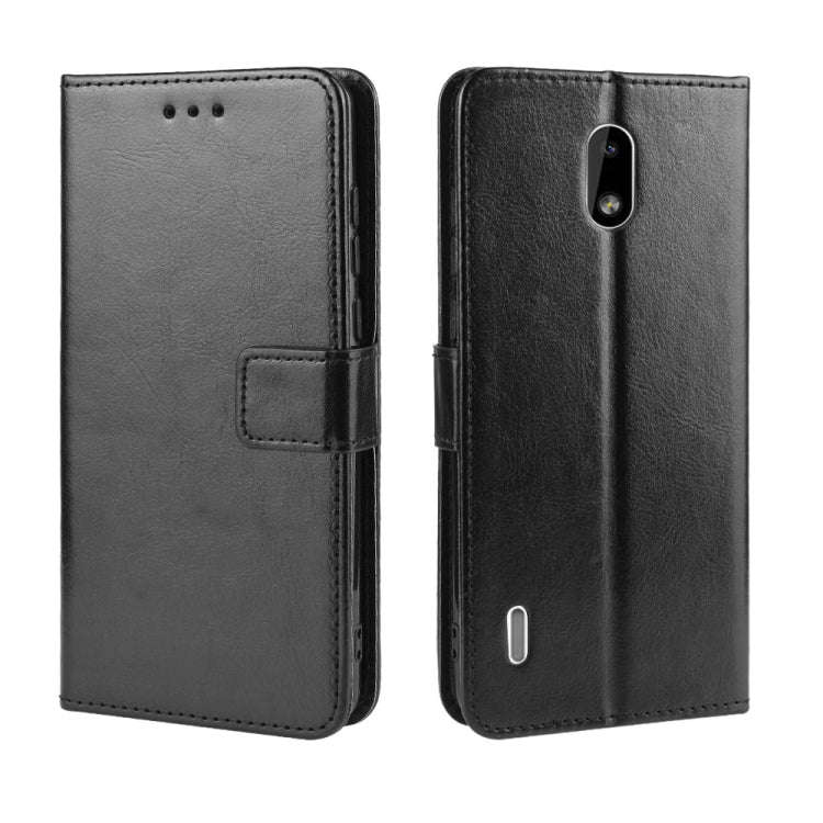 Retro Crazy Horse Texture Horizontal Flip Leather Case for Motorola Moto One Pro , with Holder & ...