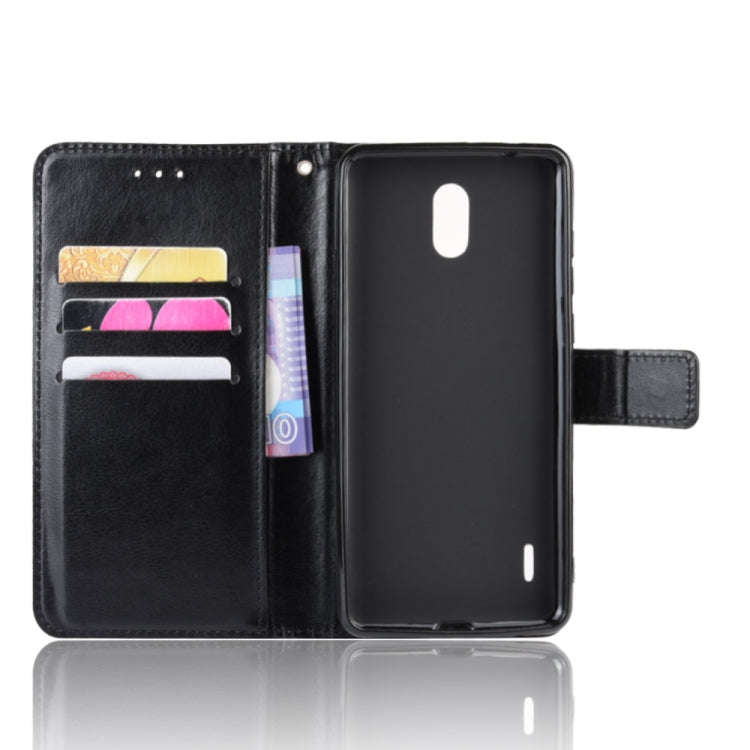 Retro Crazy Horse Texture Horizontal Flip Leather Case for Motorola Moto One Pro , with Holder & ...