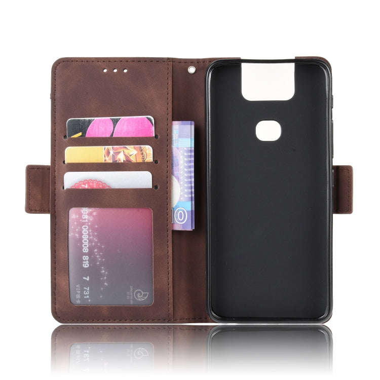 Wallet Style Skin Feel Calf Pattern Leather Case For Asus Zenfone 6 ZS630KL,with Separate Card Sl...