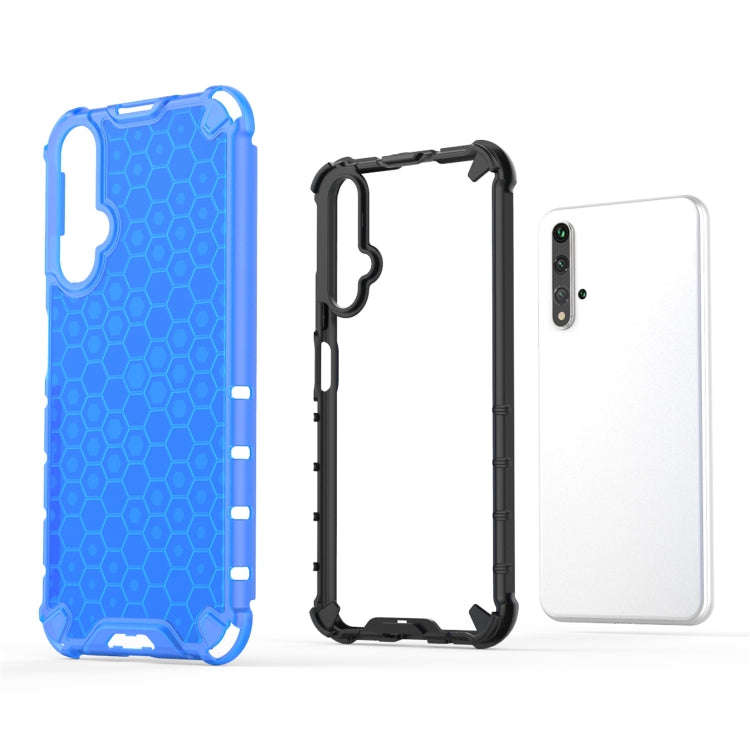 For Huawei Nova 5T Shockproof Honeycomb PC + TPU Case(White)