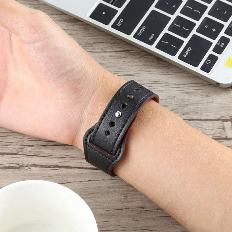 For Apple Watch 3 / 2 / 1 Generation 38mm Universal Buckle Leather Strap(Black)