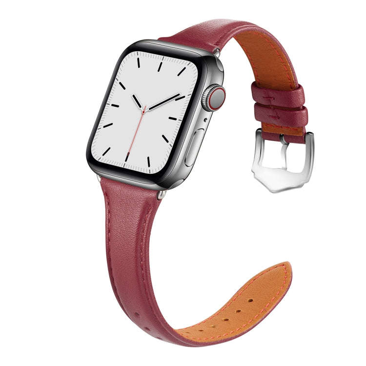 For Apple Watch 3 / 2 / 1 Generations 38mm Universal Thin Leather Strap(Crazy Horse Brown)