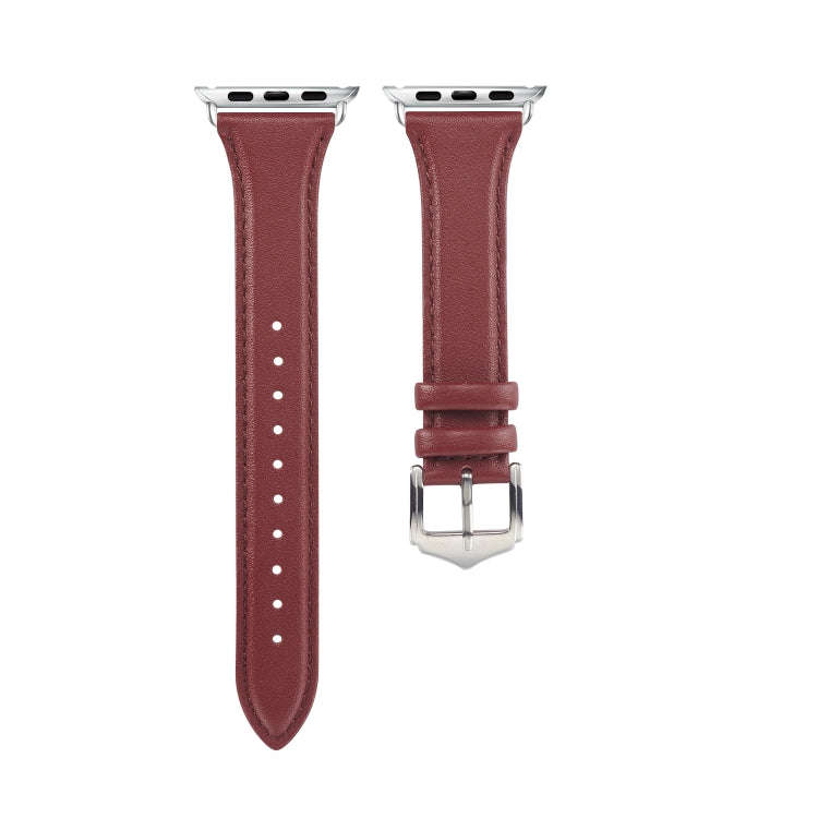 For Apple Watch 3 / 2 / 1 Generations 38mm Universal Thin Leather Strap(Crazy Horse Brown)