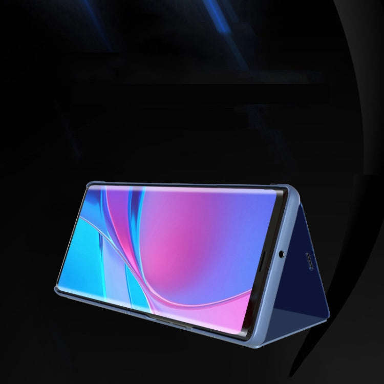 For Huawei P40 Lite/Nova 7i Plated Mirror Horizontal Flip Leather Case with Holder(Black)