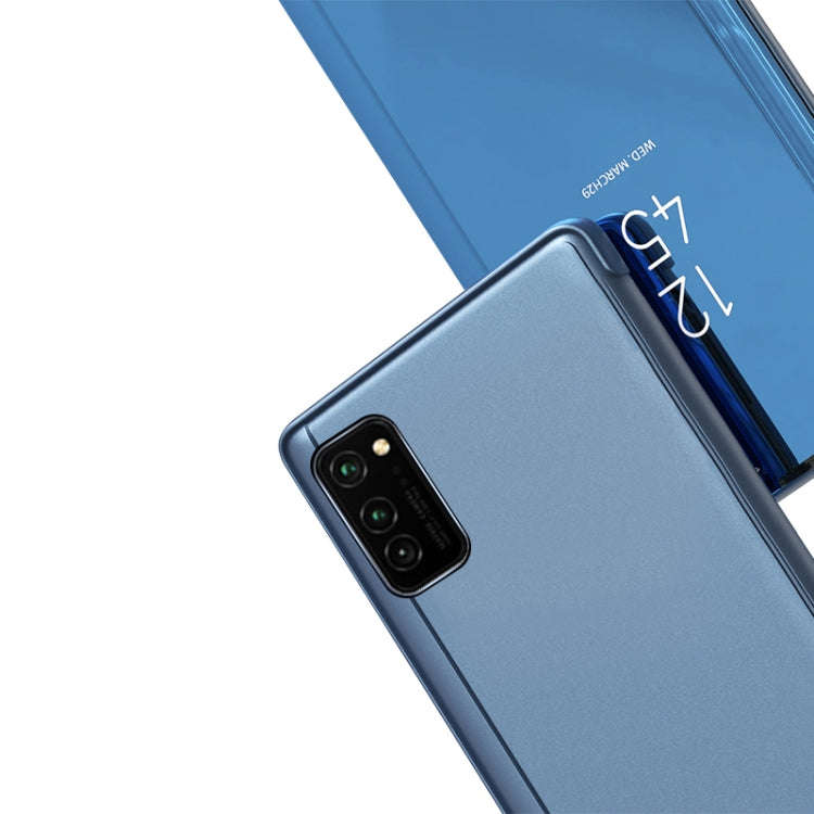 For Huawei V30/V30 Pro Plated Mirror Horizontal Flip Leather Case with Holder(Purple Blue)