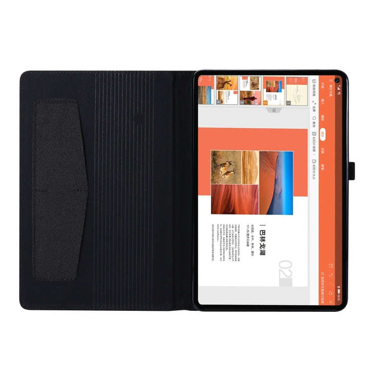 For Huawei Matepad Pro 10.8 Fabric + TPU Flat Protective case With Name Card Clip(Black)