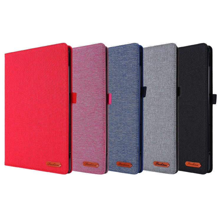 For Huawei Matepad Pro 10.8 Fabric + TPU Flat Protective case With Name Card Clip(Red)