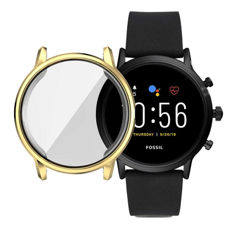 Suitable for FOSSIL Gen 5 Carlyle All-inclusive Electroplated TPU Protective Shell(Gold)