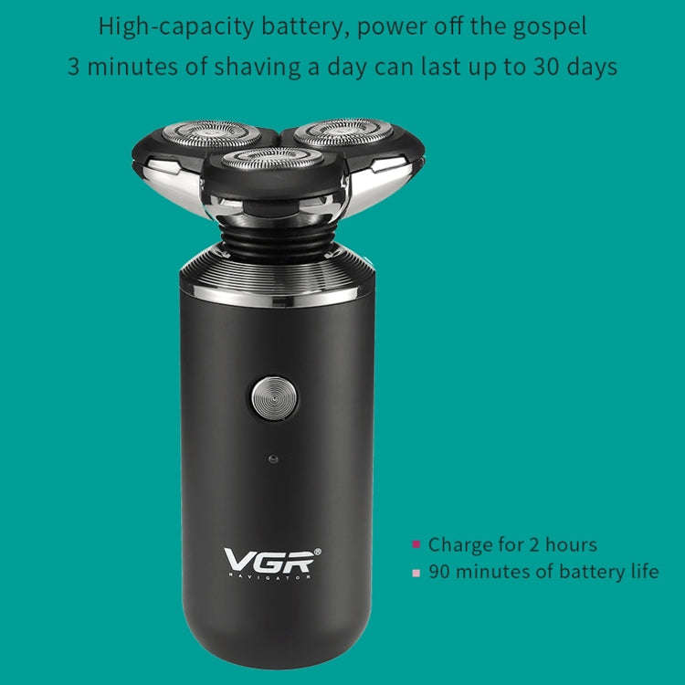 VGR V-317 5W USB Omnidirectional Three-dimensional Floating Three-network Electric Shaver