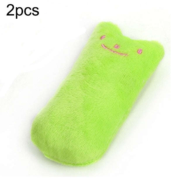 2 PCS Teeth Grinding Catnip Toys Funny Interactive Plush Cat Toy Pet Kitten Chewing Toy  Claws Th...