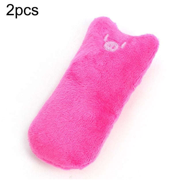 2 PCS Teeth Grinding Catnip Toys Funny Interactive Plush Cat Toy Pet Kitten Chewing Toy  Claws Th...