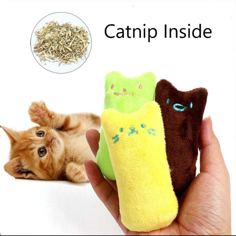 2 PCS Teeth Grinding Catnip Toys Funny Interactive Plush Cat Toy Pet Kitten Chewing Toy  Claws Th...
