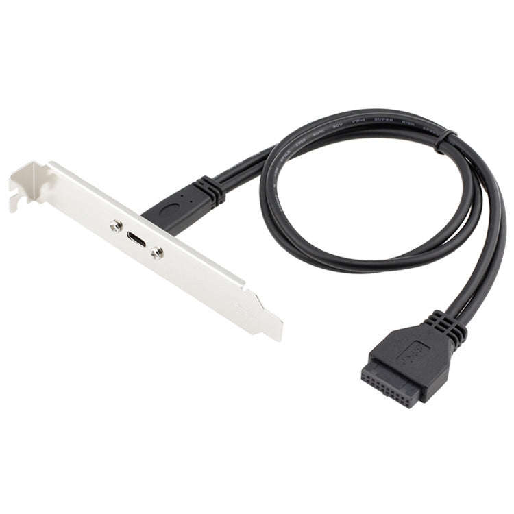 50CM USB3.0 20P To USB Type-C Mother Chassis PCI Bit Baffle Wire