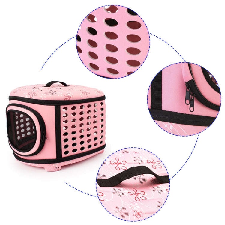 EVA Portable Folding Pet Tote Pet Carrier Bag(Pink)