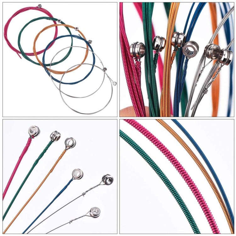 6 in 1 Multicolor E-A Guitar Strings