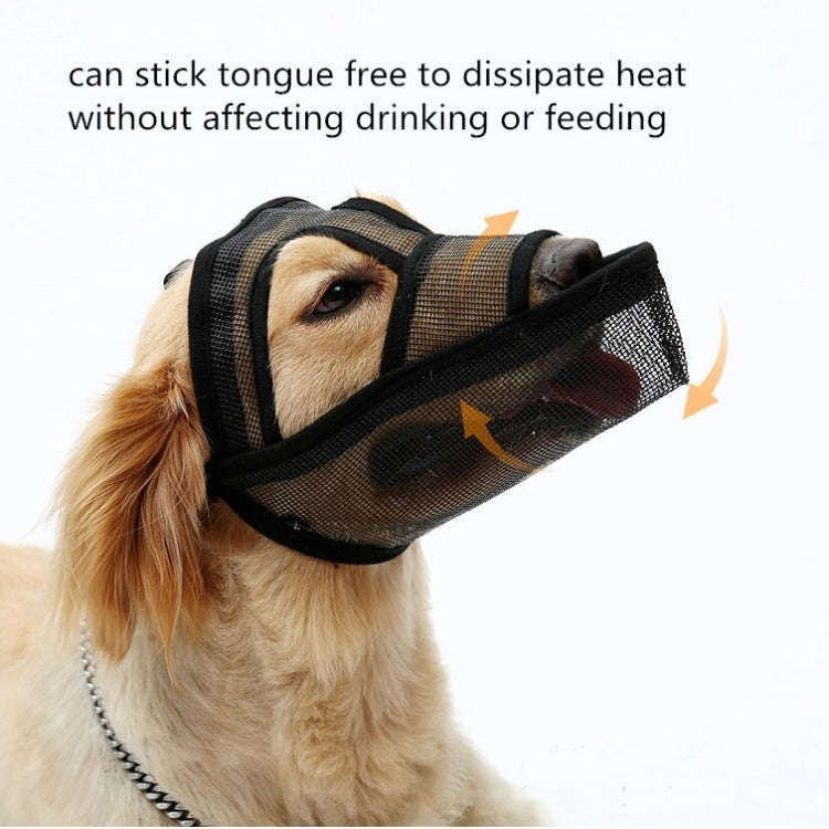 Small And Medium-sized Long-mouth Dog Mouth Cover Teddy Dog Mask, Size:M(Orange)