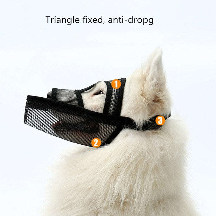 Small And Medium-sized Long-mouth Dog Mouth Cover Teddy Dog Mask, Size:M(Orange)
