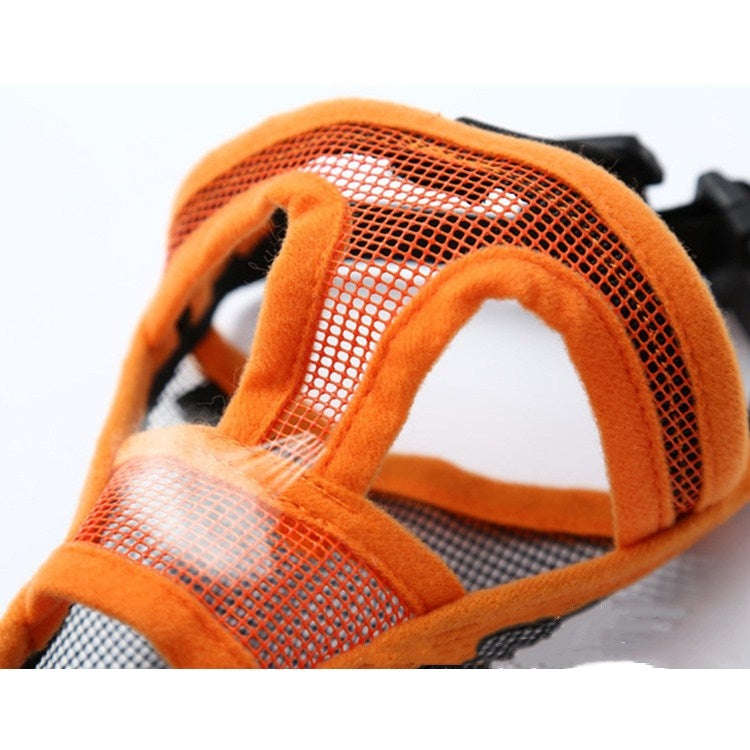 Small And Medium-sized Long-mouth Dog Mouth Cover Teddy Dog Mask, Size:M(Orange)