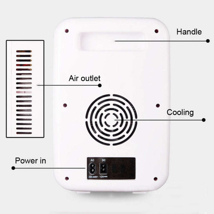 Somate SMT-8L Digital Display Car Home Dual-use Mini Refrigerator, Color:Blue, Specification:CN Plug