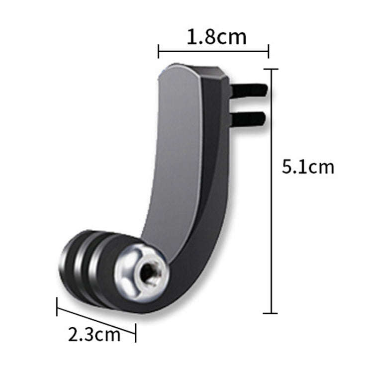 TELESIN Center Vertical Bend Arm Sports Camera Accessories For GoPro HERO11 Black / HERO9 Black /...