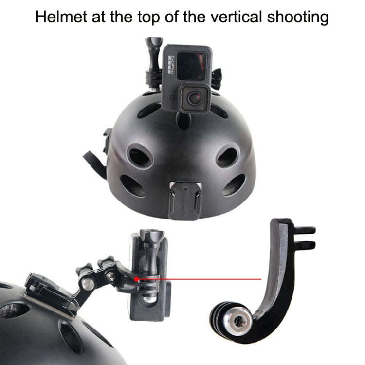 TELESIN Center Vertical Bend Arm Sports Camera Accessories For GoPro HERO11 Black / HERO9 Black /...