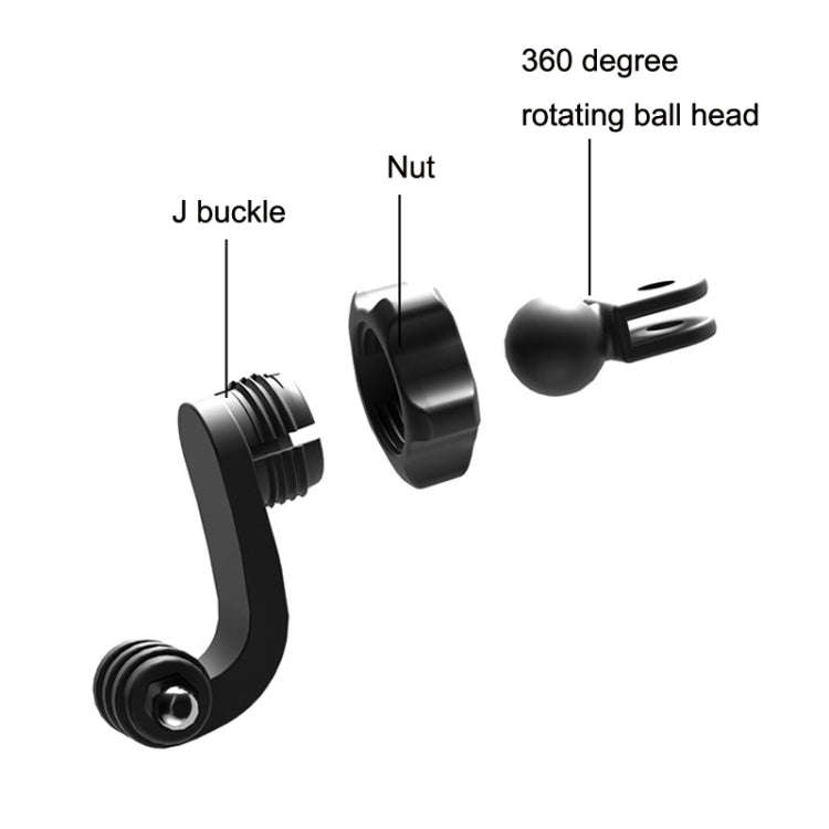 TELESIN Centered Universal Bend Arm Sports Camera Accessories For GoPro HERO11 Black / HERO9 Blac...