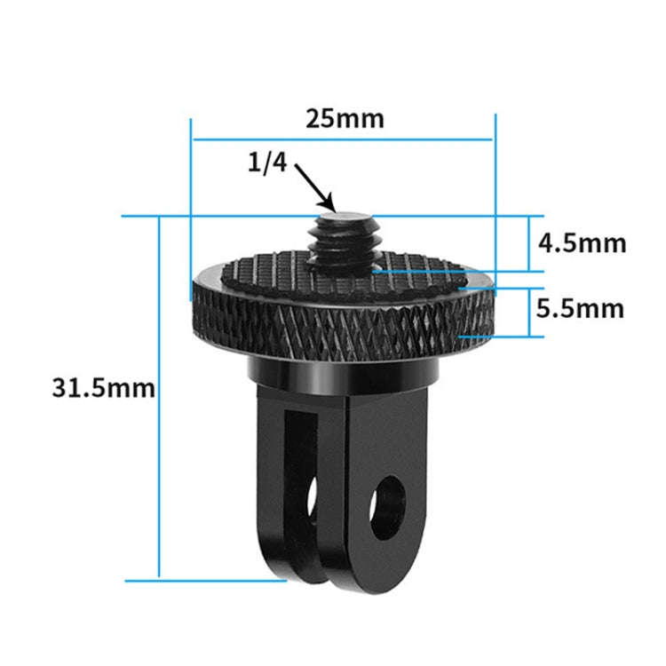 TELESIN Aluminum Alloy 1/4 Transfer Head Sports Camera Accessories For GoPro HERO11 Black / HERO9...