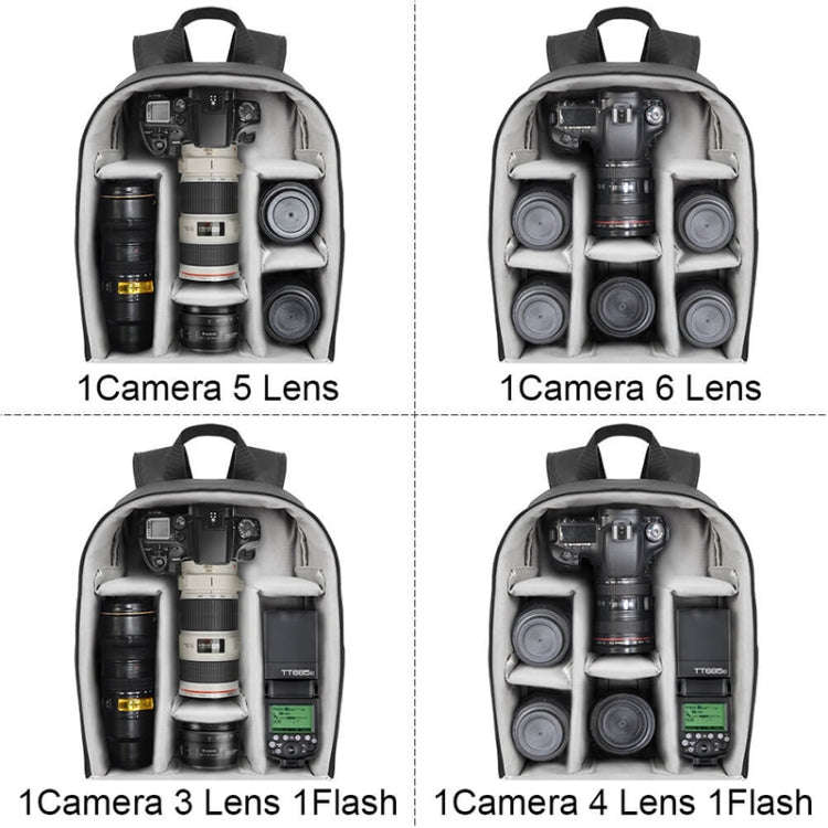 CADeN Shoulder Digital Camera Bag Outdoor Nylon Photography Backpack(Black Small Bag)