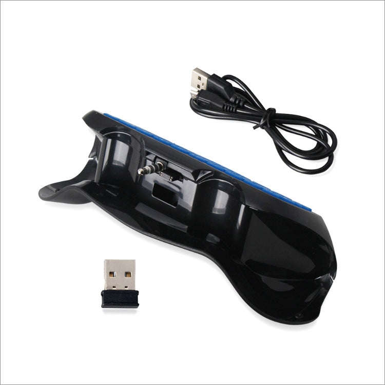 DOBE TP4-022 2.4G Wireless Controller Keyboard ABS Game Keyboard for PS4 / Slim(Blue)