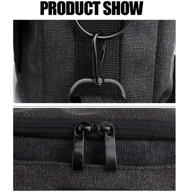 Universal DSLR Camera Shoulder Bag Canvas Photo Handbag, External size: 19 x 17 x 10mm(Black)