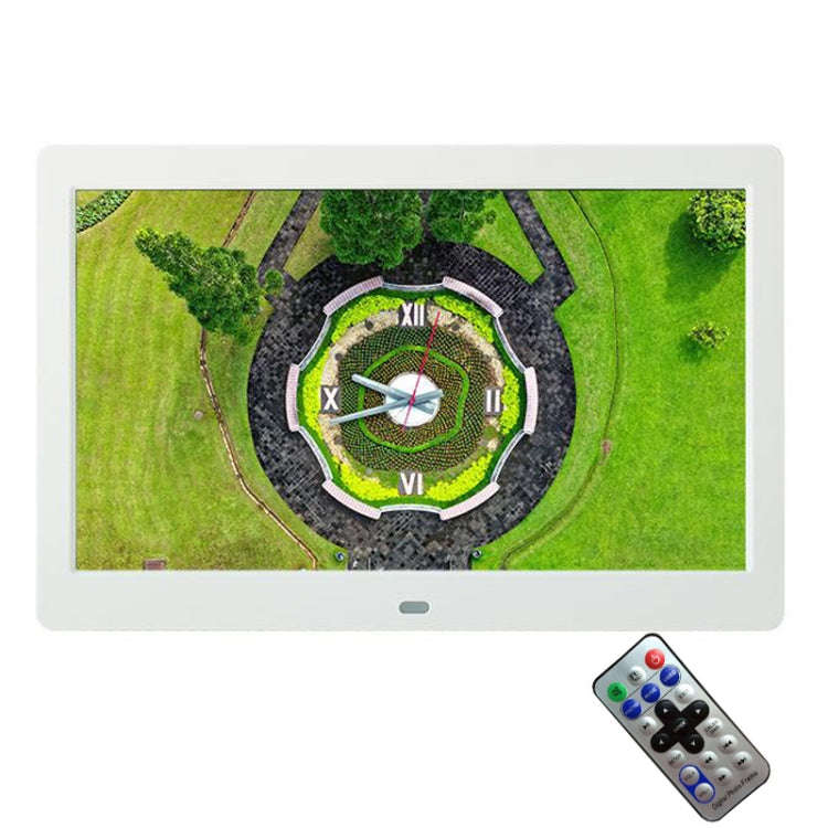 DPF-106 10.1 inch Digital Photo Frame LED Video Advertising Machine, Plug:US Plug(White)