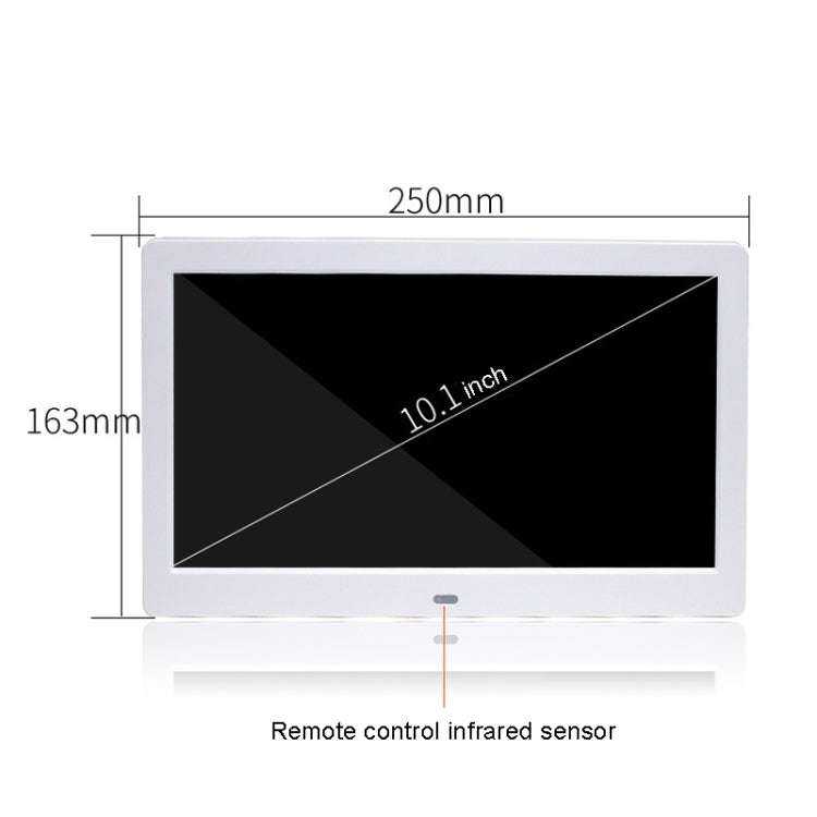 DPF-106 10.1 inch Digital Photo Frame LED Video Advertising Machine, Plug:EU Plug(Black)