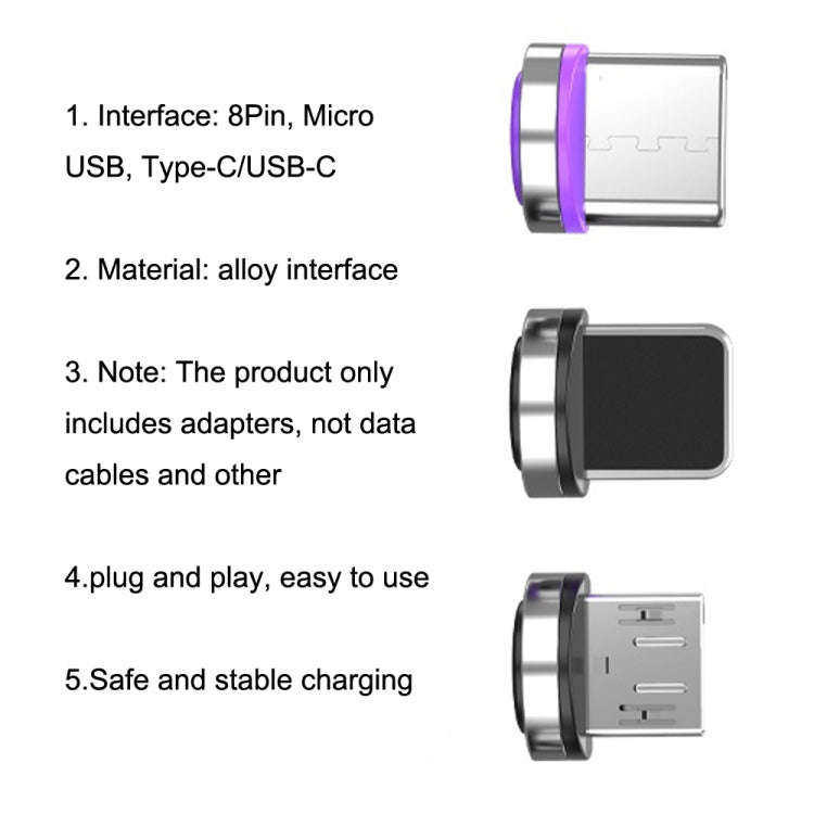CC57 Support Data Transmission Magnetic Fast Charging Adapter, Style:Android Head