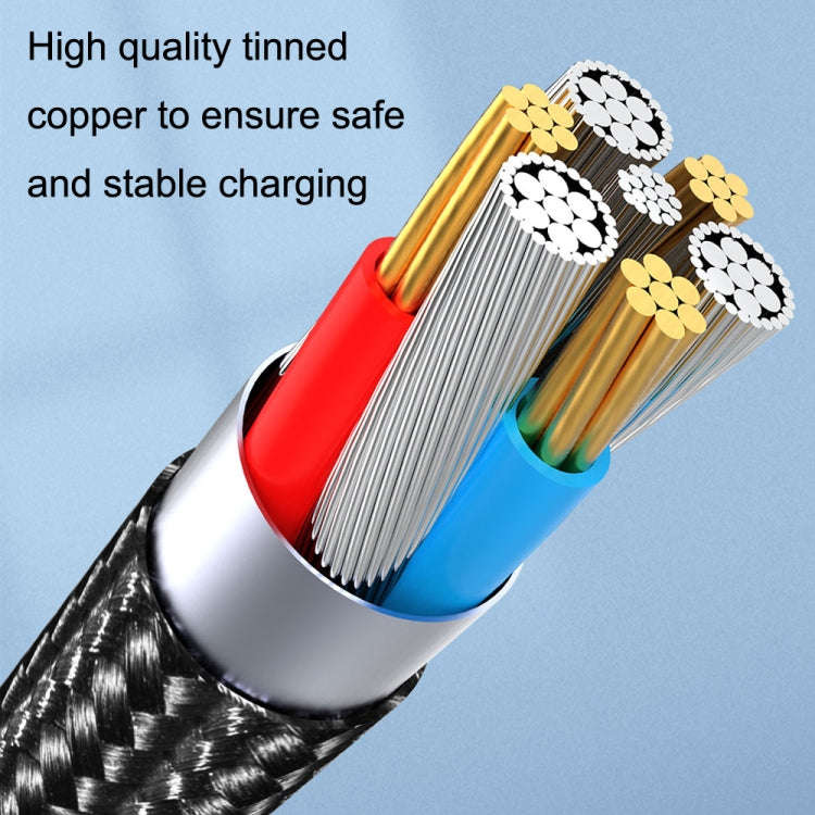 CC57 540 Degrees Rotary Magnetic Fast Charging Data Cable, Cable Length:2m(Black)