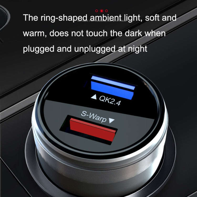 QIAKEY GX739 Dual USB Fast Charge Car Charger(Red)