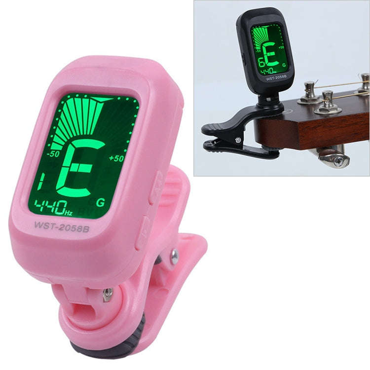 Little Angel WST-2058B Guitar Capo Electronic Tuner, Size:5×3.7×2.7cm(Pink)