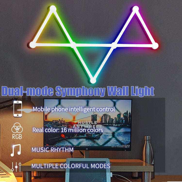 JSK-P22 Smart RGB Mosaic Light Rhythm Light Support Amazon Alexa / Google Assistant /DuerOS US Pl...