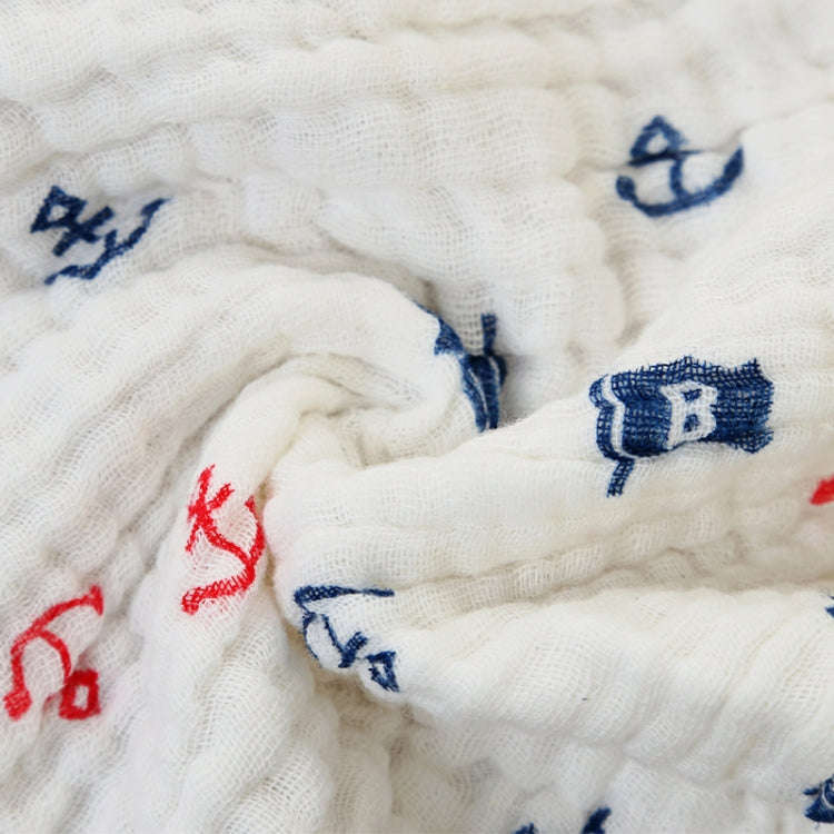 2 PCS Cotton 6-layer Gauze Saliva Towel Seersucker Small Square Scarf(Small Train)