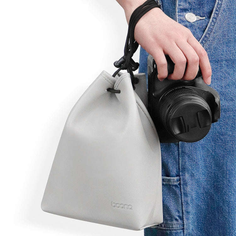 Baona Camera Bag Lens Drawstring Pouch, Size: Medium(Gray)