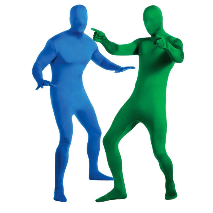 Photo Stretchy Body Green Screen Suit Video Chroma Key Tight Suit, Size: 160cm(Blue Split)