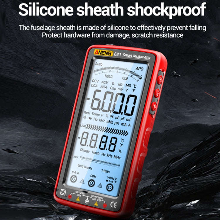 ANENG 681 LCD Digital Display Screen Smart Automatic Range Rechargeable Multimeter(Red)