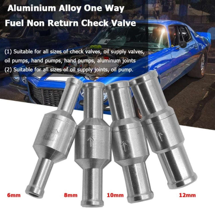 Car Aluminum Alloy Gasoline Fuel Check Valve, Size:M12(Silver)
