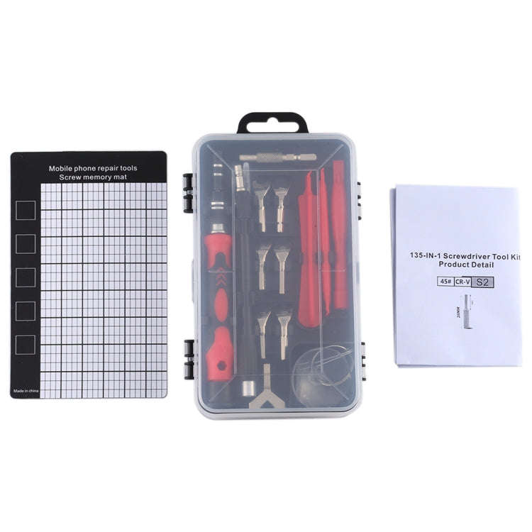 135 in 1 DIY Mobile Phone Disassembly Tool Clock Repair Multi-function Tool Screwdriver Set(Black...