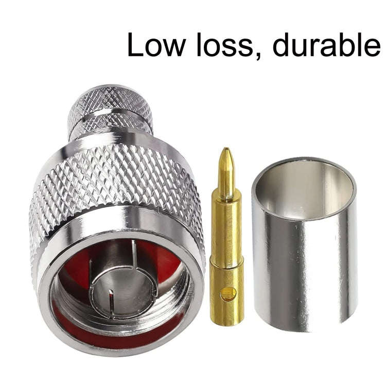 10pcs NJ-5 For LMR300/5D-FB N Type Plug Connector Low Loss RF Coaxial Connector