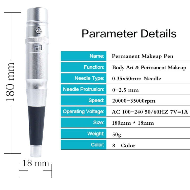 Semi-Permanent Tattoo Pen Apprentice Bleaching Lip Tattoo Eyebrow Instrument(Blue)