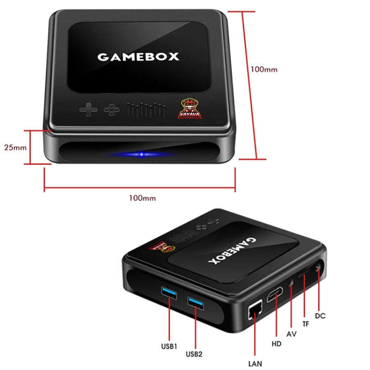 GD10 64G Built-In 30000+ Games Dual System Set-Top Box 3D Home 4K HD  TV Game Console Box US Plug...